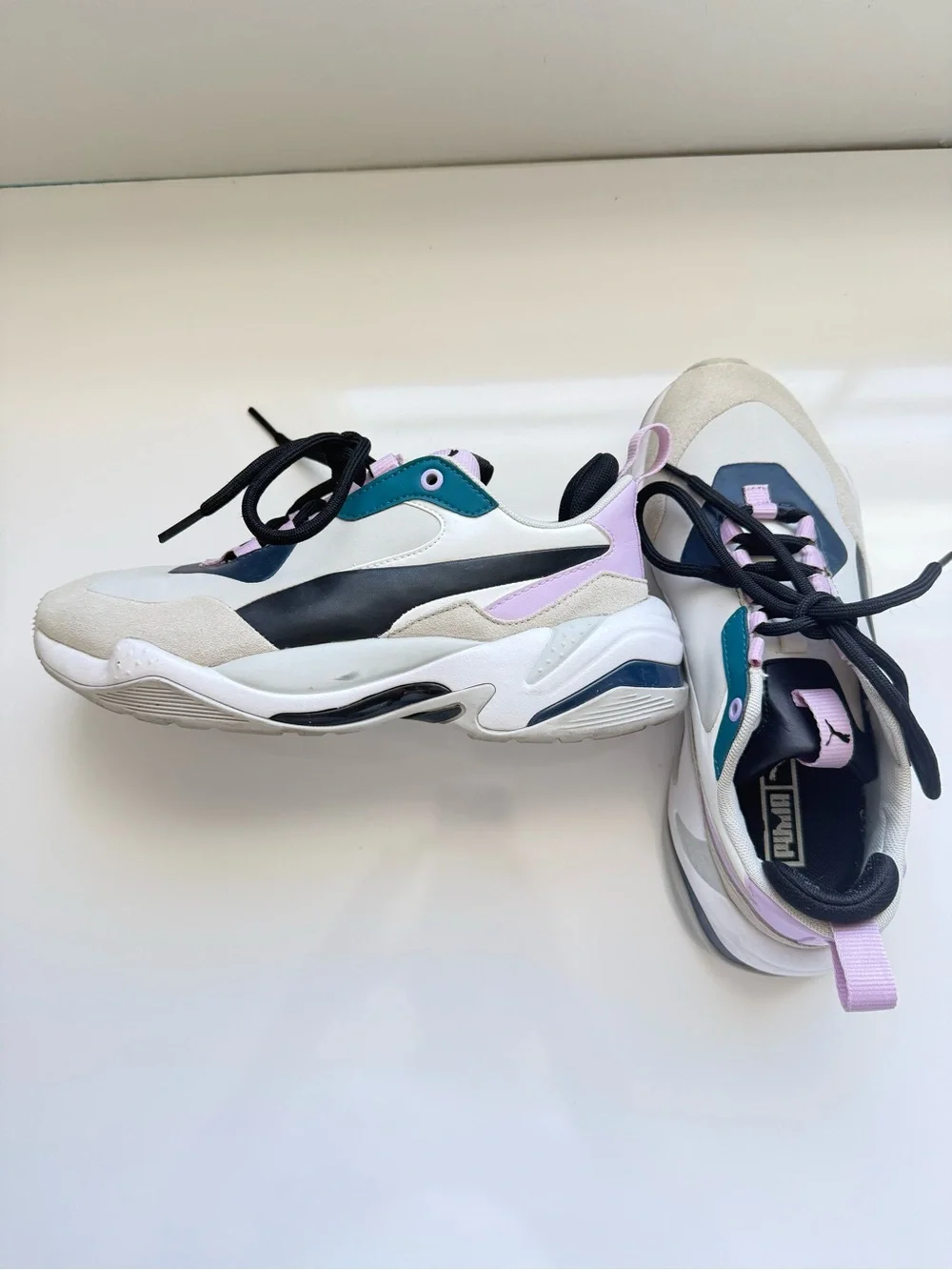 Puma White, Lavender & Teal Active Sneakers